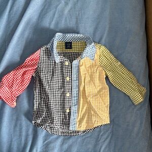 Baby Gap Multicolor Gingham Button-Up Shirt